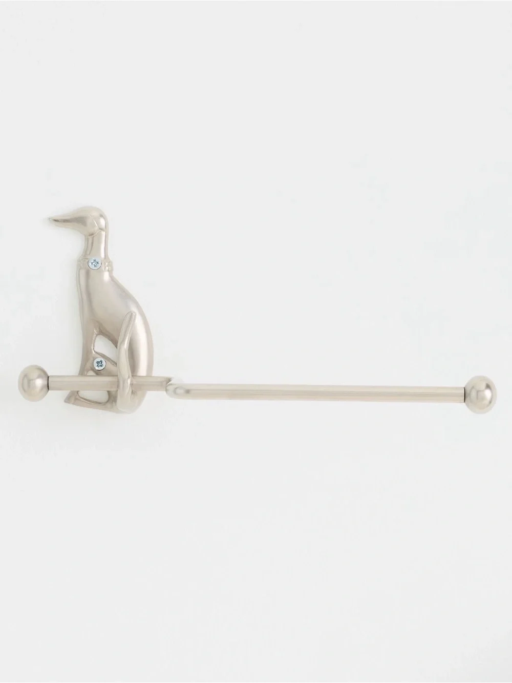Anthropologie Caine Dog Toilet Paper Holder, Brushed Nickel
